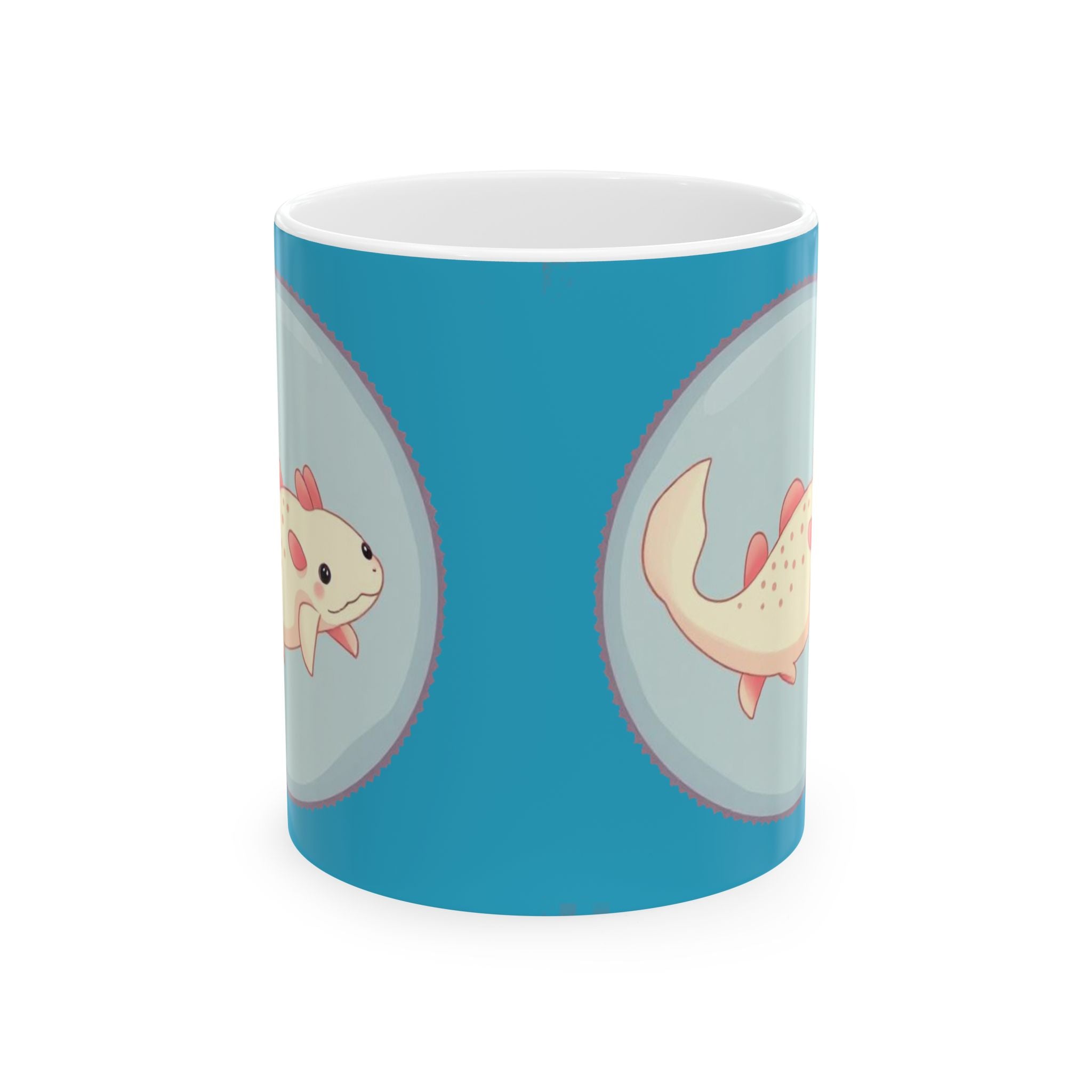 Cute Axolotl Ceramic Mug | Fun Gift for Animal Lovers, Coffee Mug, Unique Tea Cup, Quirky Kitchen Decor, Birthday Present