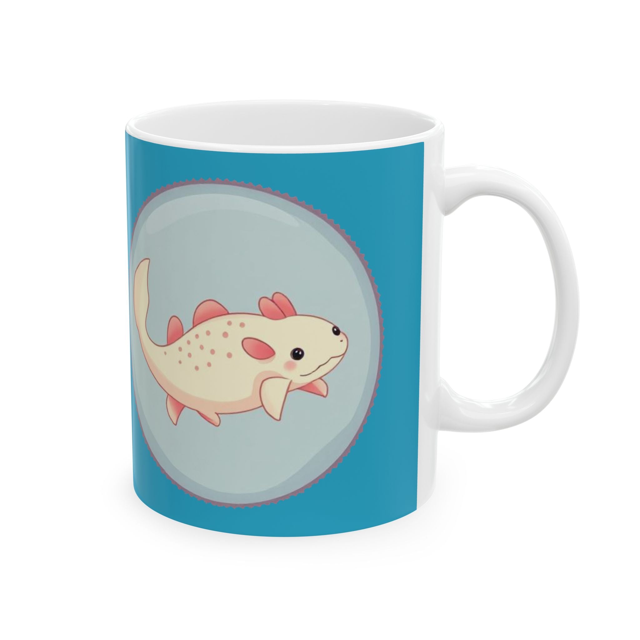 Cute Axolotl Ceramic Mug | Fun Gift for Animal Lovers, Coffee Mug, Unique Tea Cup, Quirky Kitchen Decor, Birthday Present