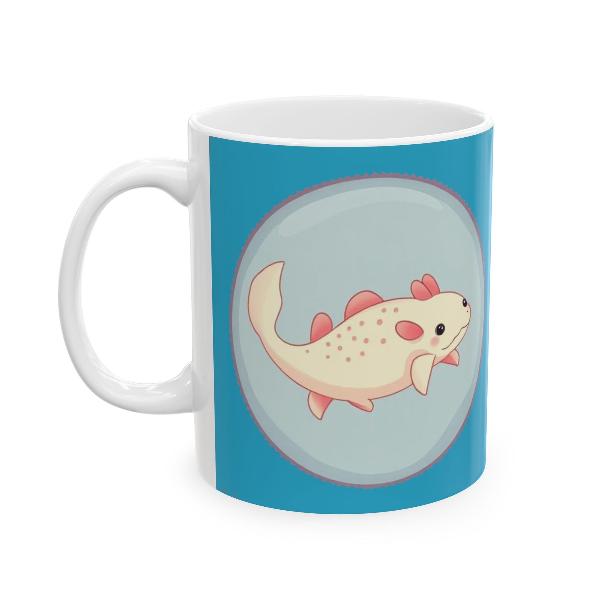 Cute Axolotl Ceramic Mug | Fun Gift for Animal Lovers, Coffee Mug, Unique Tea Cup, Quirky Kitchen Decor, Birthday Present